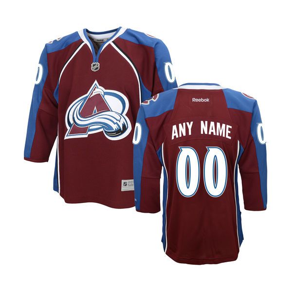 Youth Colorado Avalanche Reebok Maroon Home Premier Custom NHL Jersey